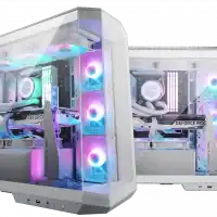 Boitier MSI MAG PANO M100R blanc RGB verre trempé