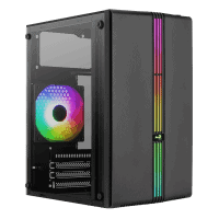Boîtier Micro ATX AeroCool Evo Mini RGB noir panneau vitré