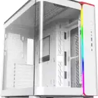 Boitier Montech King 95 RGB blanc avec panneaux vitrés