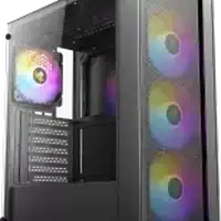 Boîtier PC ATX Antec AX65 RGB noir avec panneau vitré
