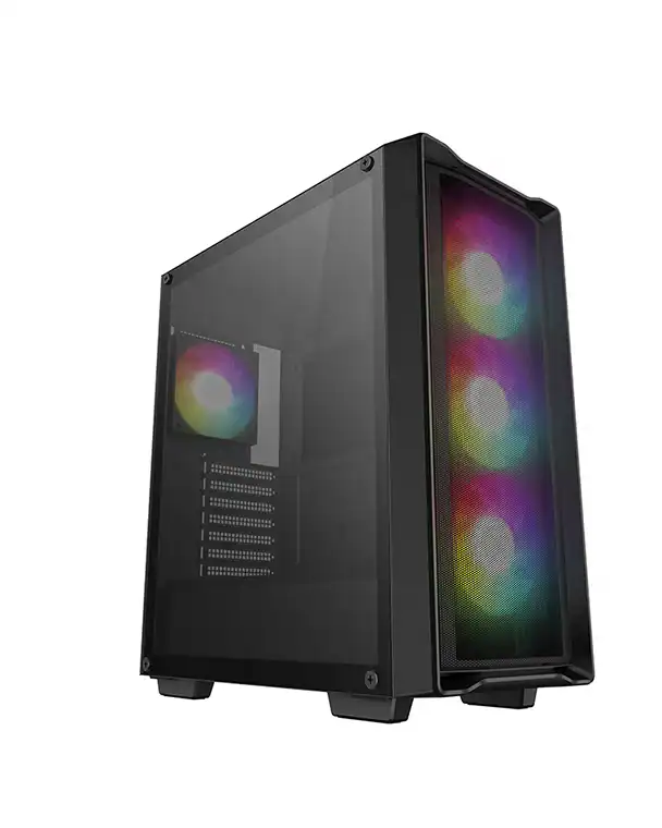 Boîtier PC DeepCool CC560 Mesh V2 RGB noir verre trempé