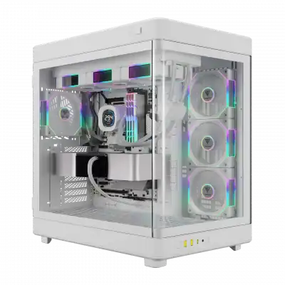 Boîtier PC Gamdias Neso P1 Pro blanc verre trempé