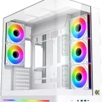 Boîtier Xigmatek Pano II Air RGB blanc verre trempé