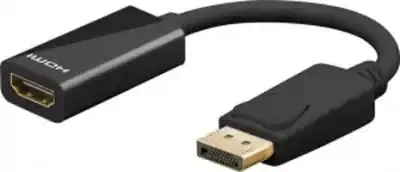 adaptateur displayport hdmi goobay 10cm noir