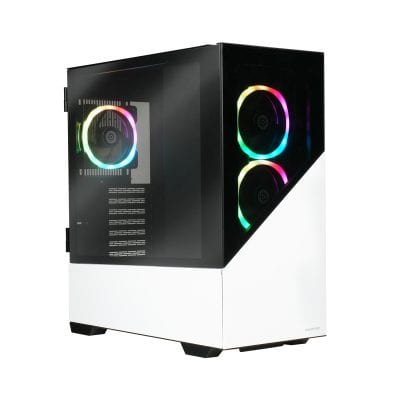 boitier atx enermax k8 rgb blanc avec panneau vitré