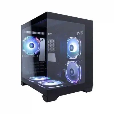 boitier micro atx 1stplayer mv5 rgb noir vitré