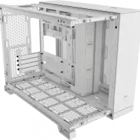 boitier micro atx corsair 2500x blanc argent vitre