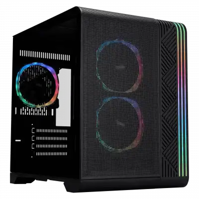boitier pc 1stplayer vt5 rgb noir micro atx vitre