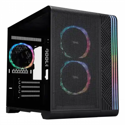 boitier pc 1stplayer vt6 rgb blanc panneau vitre