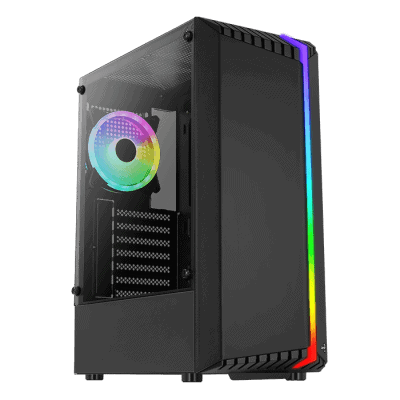 boitier pc aerocool bionic v2 rgb blanc atx