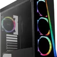 boitier pc aerocool shard argb noir verre trempe