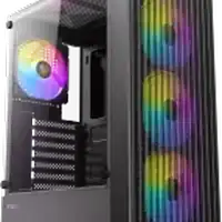 boitier pc antec ax27 rgb elite noir verre trempe