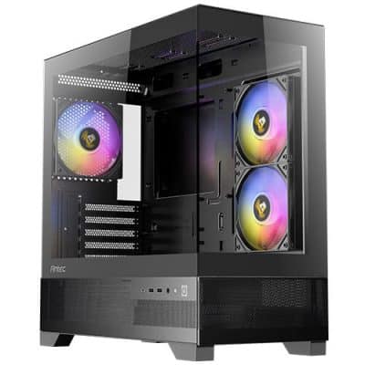 boitier pc antec cx500m argb noir micro-atx vitré