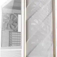 boitier pc antec flux blanc bois e-atx verre trempe