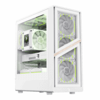 boitier pc micro atx gamemax aeris 330 argb blanc