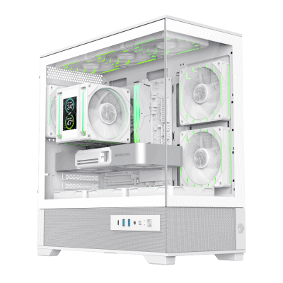 boitier pc micro atx gamemax vista 2 argb blanc