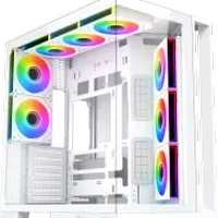boitier pc xigmatek aqua 7 rgb blanc vitré