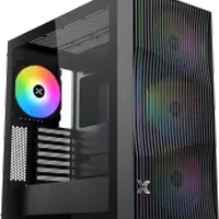 boitier pc xigmatek radiance rgb e-atx noir vitré