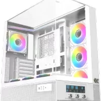 boitier pc xigmatek vision rgb blanc moyen tour vitré