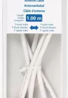 Câble antenne coaxial coudé Valueline 1m blanc IEC