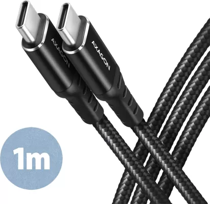 cable usb c axagon 1m 60w noir