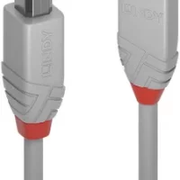 câble usb 2.0 a vers b lindy anthra line 1m gris