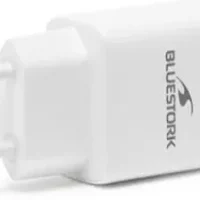 chargeur secteur bluestork usb c 20w blanc