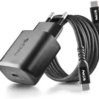 chargeur secteur ngs bud 45w usb c noir