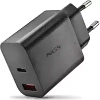 chargeur secteur ngs era 30w black gan usb c usb a noir