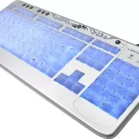 clavier filaire revoltec lightboard xl 2 argent