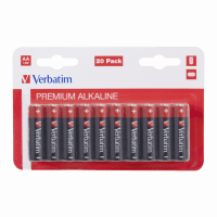 lot 20 piles verbatim premium aa lr6 15v