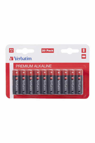 lot 20 piles verbatim premium aa lr6 15v