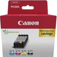 pack 4 cartouches canon cli-571 noir couleurs