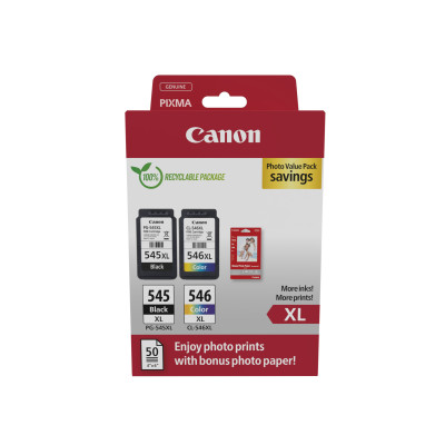 pack canon pg-545xl cl-546xl 50 feuilles photo