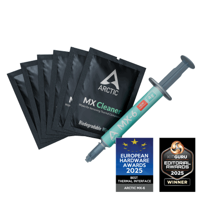 pâte thermique arctic mx‑6 4g avec mx cleaner