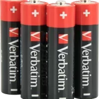piles alcalines verbatim premium aa lr6 1,5v x4