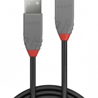 rallonge usb 2.0 lindy anthra line 2m gris