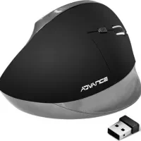 souris ergonomique sans fil advance vertical plus noire