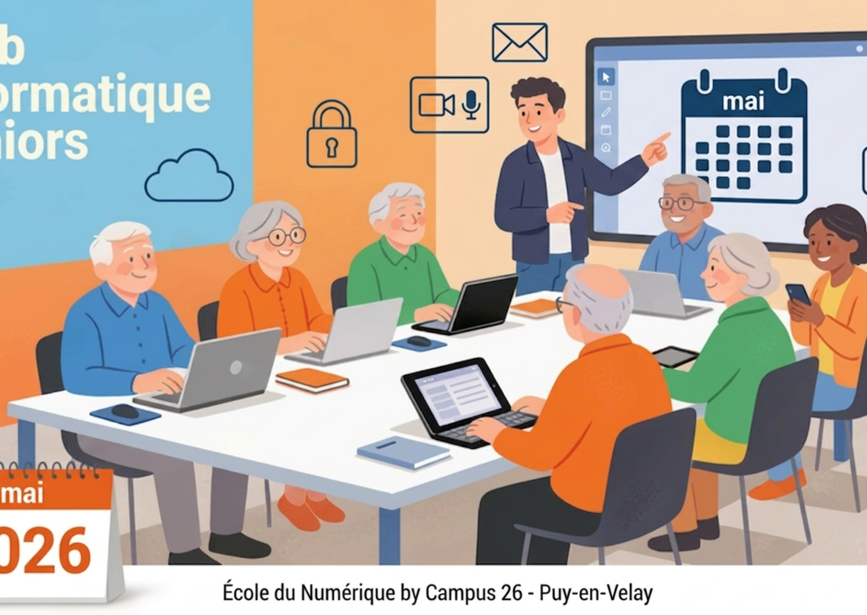 Club_senior_mai_2026 Club informatique seniors - École du Numérique By Campus 26 - Mai 2026 - Le Puy-en-Velay