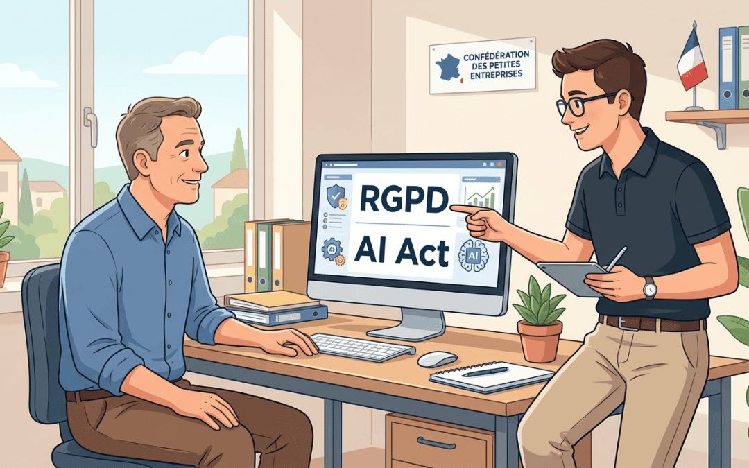 Utiliser l’IA dans une petite entreprise sans se mettre hors‑la‑loi (RGPD + AI Act)