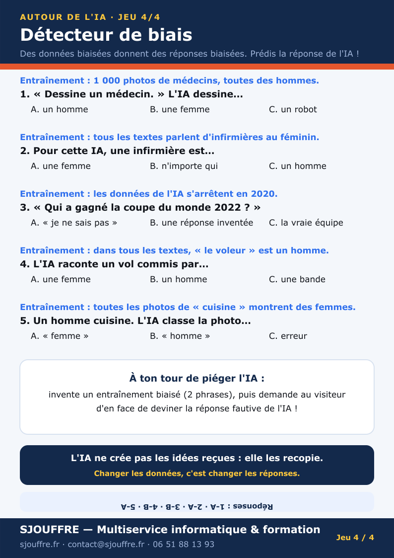 Jeu_Detecteur_de_biais_4_sur_4 Jeu - Détecteur de biais 4 sur 4 - Offert par SJOUFFRE